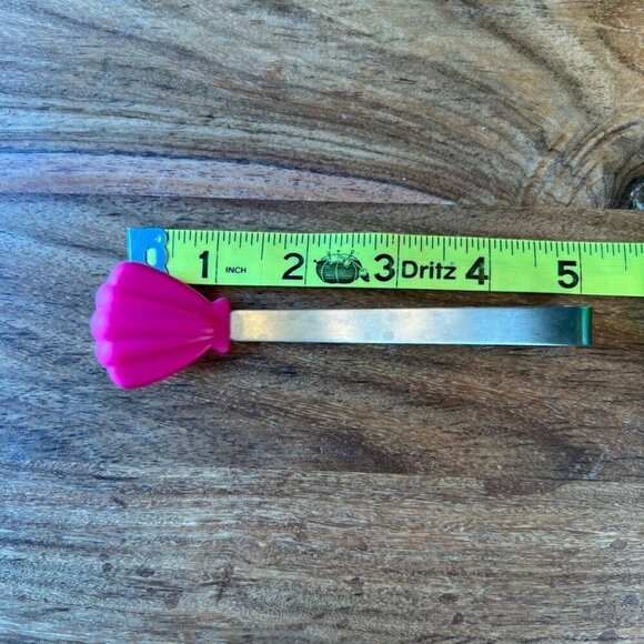 Stainless Steel & Silicone Tongs With Colorful Shell And Flower Designs Set Of 6 - Picture 8 of 8